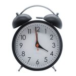 Retro Design Twin Bell Quartz 17cm Alarm Clock - Black