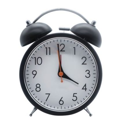 Retro Design Twin Bell Quartz 17cm Alarm Clock - Blue