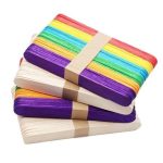 Art & Craft Wooden Lolly Sticks  200 Piece Pack (Colour & Plain)