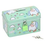 Cute Cartoon Unicorn Coin Bank for Kids with Lock