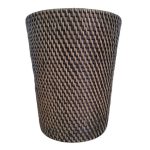 Antique Rattan Wastepaper Basket Small