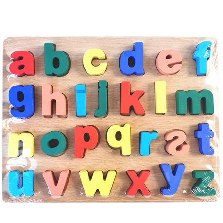 s-pdpxl Wooden Alphabet Puzzle, Letter Puzzles for Toddlers Children - Image 1