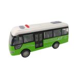 Mini City Service Express Bus Toy for Kids with Music and Lights - 19cm - Green