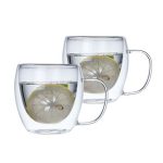 Double Walled 250ml Glass, with Handle, Coffee & Tea Mug, Nespresso Compatible