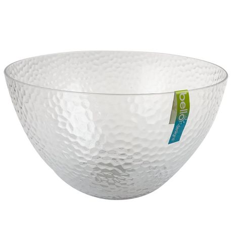 s-pdpxl Kitchen Accessories - Salad Bowl - Embossed - Glass - 25cm - 4 Pack - Image 1
