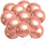 100 L;atex Shiny Rose Gold Balloons
