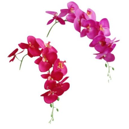 Garden Artificial Orchid Branch 93cm 2 Set - White, Pink