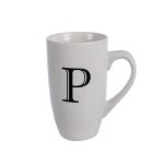 Mug Daily Tall Letter P,400ml (4 Pack)