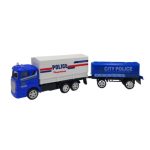 Die Cast Truck and Trailer - Rescue Series - Blue