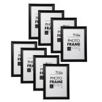 A4 Black Picture Frames for Photo & School Certificate (Pack of 8) - 2 Pack