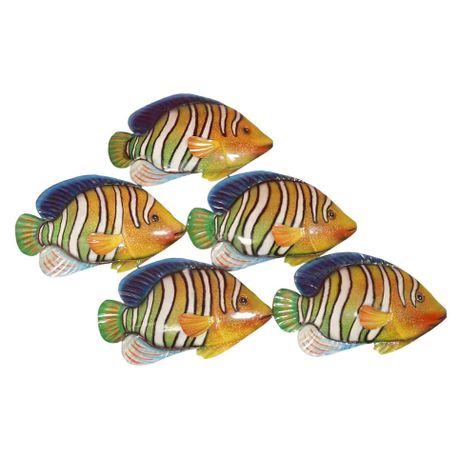 s-pdpxl Decorative Fish Wall Hanging - 65 x 45cm Set of 5 - Image 1
