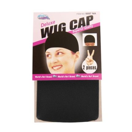 Wig Cap 2 in 1 Pack - Black