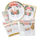 Unicorn Rose and Gold Party 5 Piece Party Box - 10 Invites