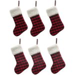 Christmas Checked Stocking set of 6