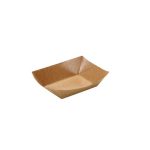 Kraft Disposable Paper Food Tray No 4 (380ml) - 50 Pack