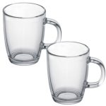 Home Kitchen Double Wal Glass Mug Set of 2 (250ml)