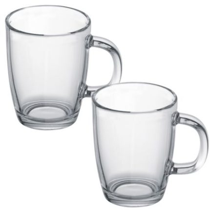 Home Kitchen Double Wall Glass Mug Set of 2 (350ml)