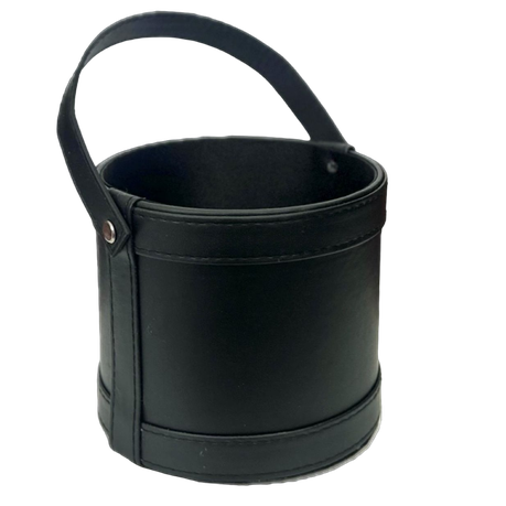 s-pdpxl Leather Round Box - Pink - Image 1