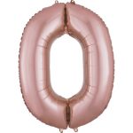 Rose Gold Foil Helium Balloon 0 102cm x 2