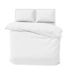 200 Thread Count Flap Cotton Duvet Cover White - Queen