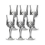 Crystal Liqueur Cordial Glasses Diamond Cut Lead-free Wine Glass - Box of 6