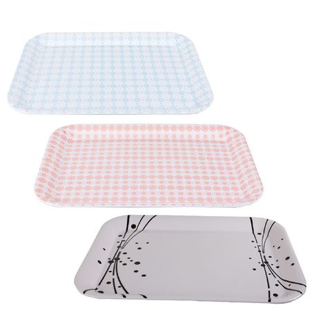 s-pdpxl Bulk Pack x 3 Melamine Tray 39x29cm Rectangle - Image 1