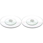 Two Lazy Susan Glass Rotating Rotating table