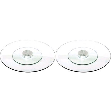 s-pdpxl Two Lazy Susan Glass Rotating Rotating table - Image 1