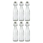 Glass Clip Top Bottle 1Lt Pack O f 6