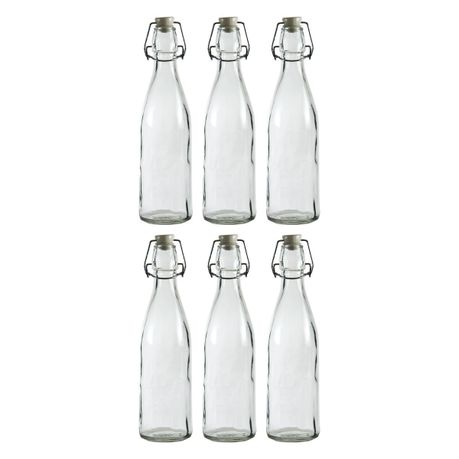 s-pdpxl Glass Clip Top Bottle 1Lt Pack O f 6 - Image 1