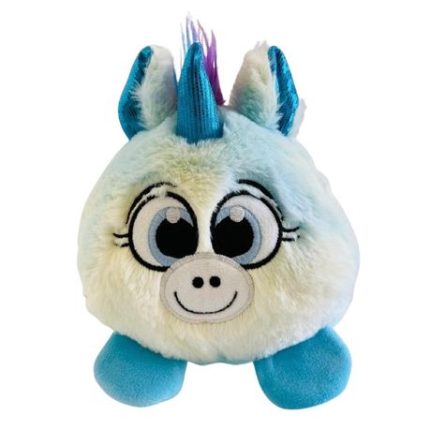 Glow in the Dark Unicorn Pig Fluffy Fur Ball Plush - 20cm - Peach - 2 Pack