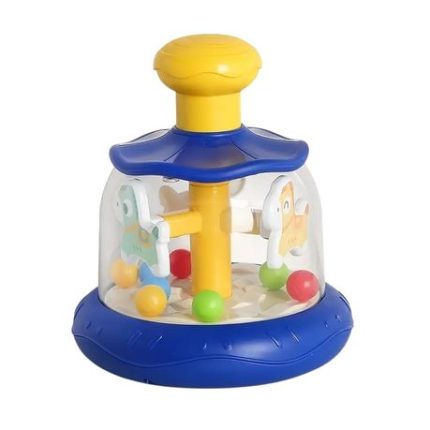 Press & Rotate Carousel Toy - Mint Green