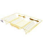 Kitchen Dish Drainer & Utensil Holder Rack - Gold