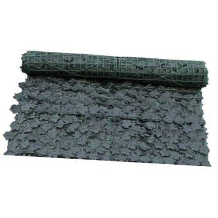 Garden Decor Artificial Camouflage Privacy Screen Leaf Fence Mesh - 3x1m - Dark Green