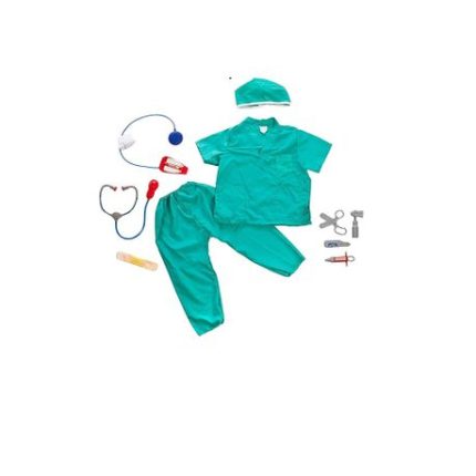 Doctor And Nurse Costume Set - Pretend Role Play Outfit With Accessories
