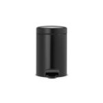 Cylindrical Step-On Bin - White