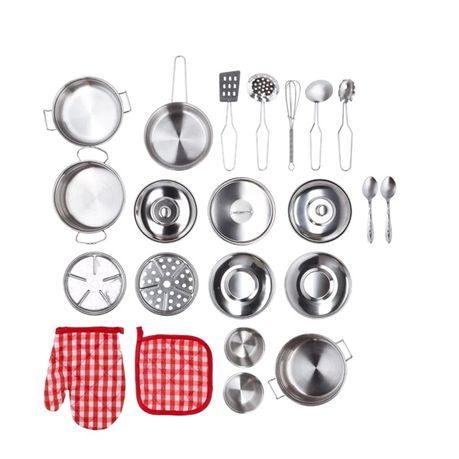 s-pdpxl Happy Little Chef Metal Cooking Set - 23 Piece - Image 1