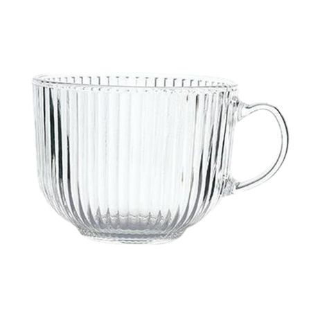 s-pdpxl Ribbed Glass Coffee Cups 4 Pack - Image 1