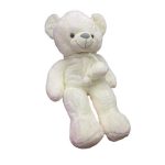 Tanotib Cute Cuddly Plush Teddy Bear with Scarf- Giant -120cm - White