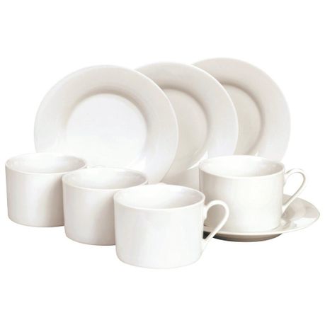 s-pdpxl 8 Piece White Cup and Saucer Set - Image 1