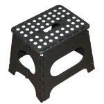 Folding Plastic Step Ladder Stool - Black