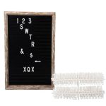 Letter Board - Wooden Frame - Black & White - 31cm x 22cm - 3 Pack