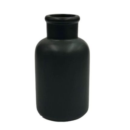 Ceramic Lipped Bottle Flower Vases - Set of 2 - White