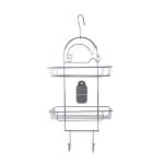Bulk Pack x 1 Shower Caddy Chrome - 2x Shelves & 2x Hooks