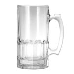 Traditional Glass German Beer Mug - 1L - 2 Pack