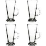Transparent Latte Coffee Glass 1 Pack with 4 Glasses