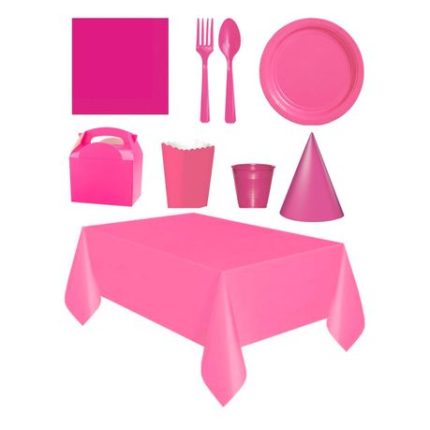 Party Decor 9 Piece Set Pink