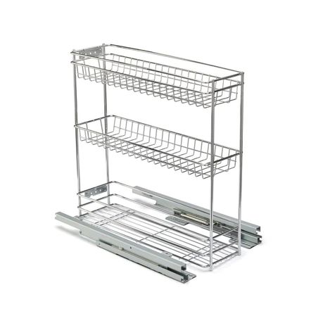 s-pdpxl Base Mounted Pull Out, 3 Tier, Chrome Plated - 200 Unit - Image 1