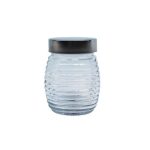 Honey Jar with Silver Screw On Lid - Set Of 6