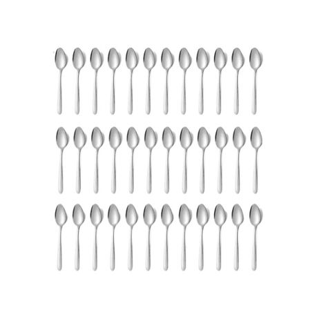 s-pdpxl 1 x Silver Stainless Steel Teaspoon Set- 36 Pieces - Image 1
